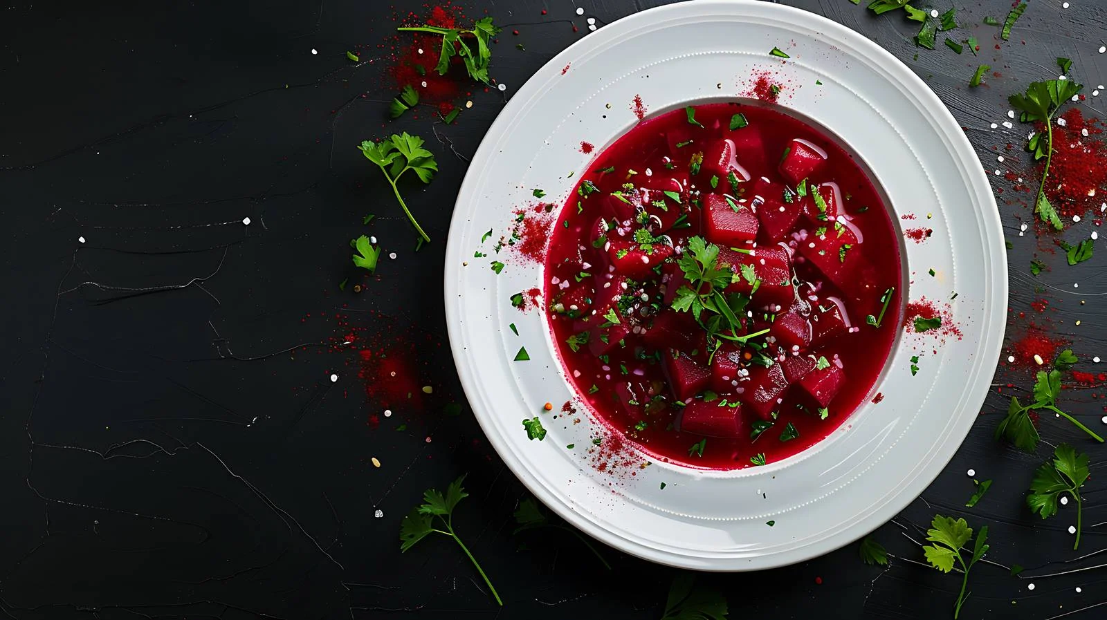 Vibrant Red Beet Borscht Soup Bowl — free download from Dotvec