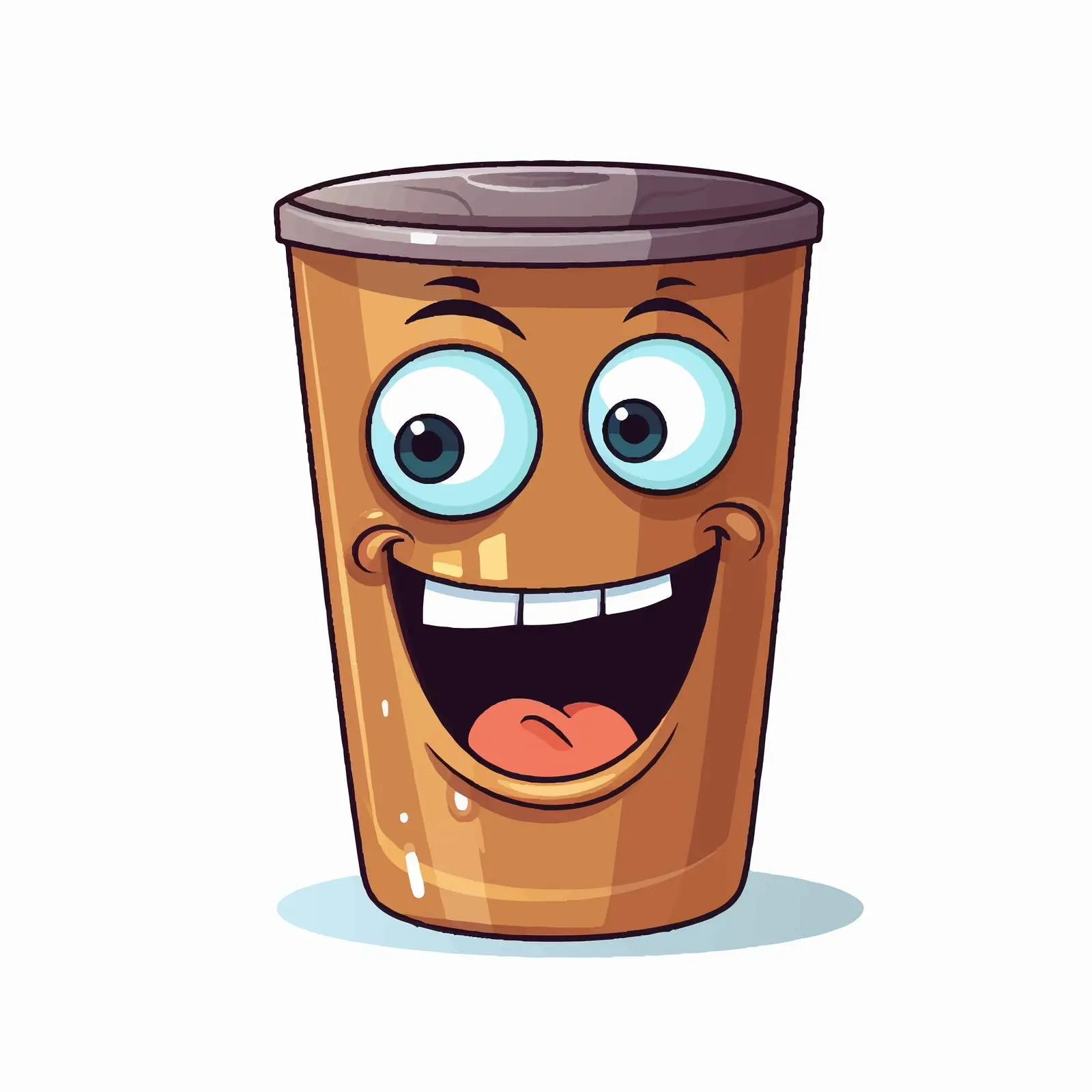 Playful Smiling Trash Bin Character Vector Design — free download from Dotvec