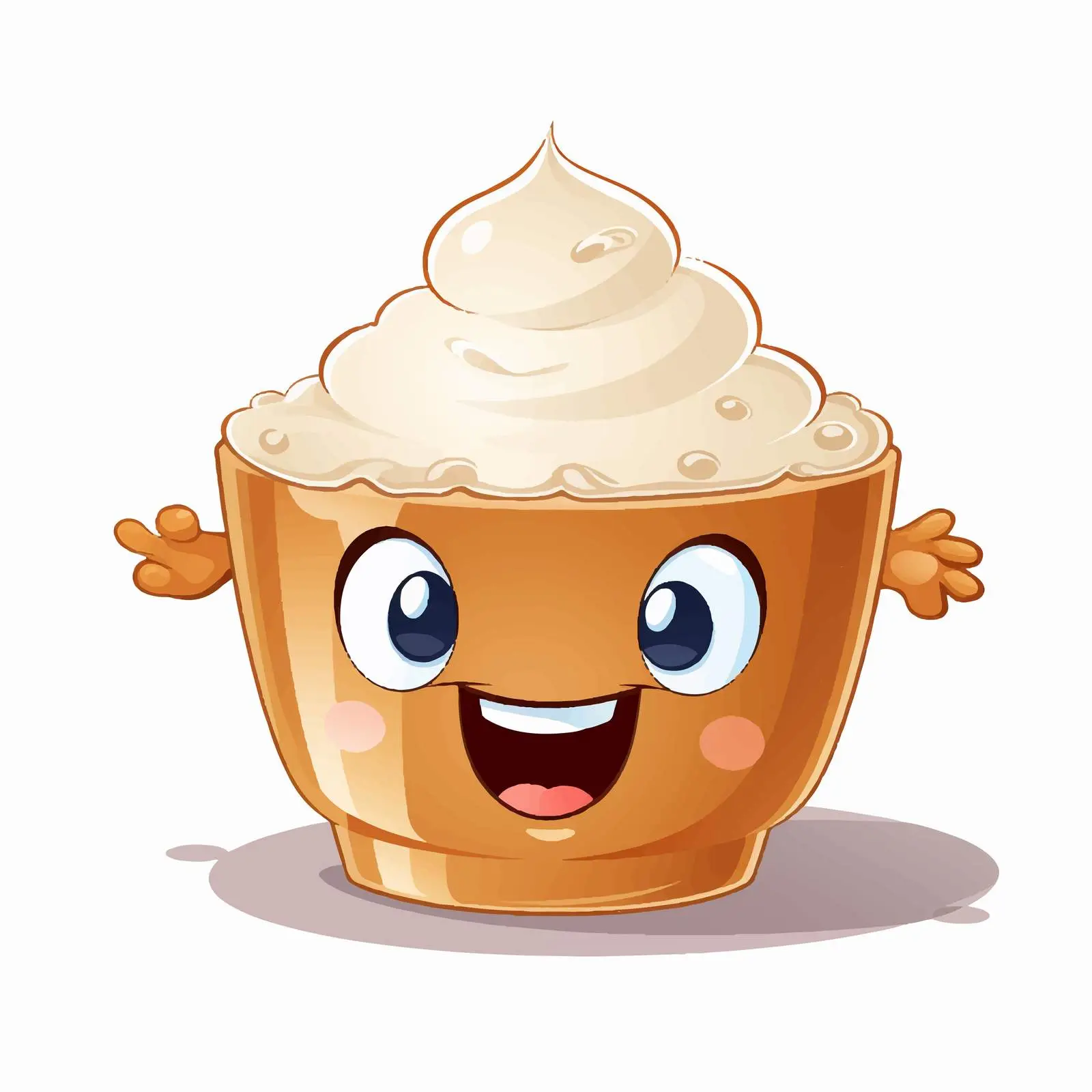 Playful Pudding Cartoon Character Illustration — free download from Dotvec