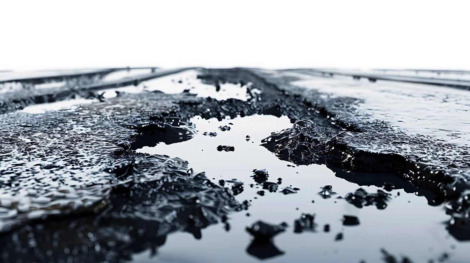 Highway Petroleum Product Leaked Puddle Scene — free download from Dotvec