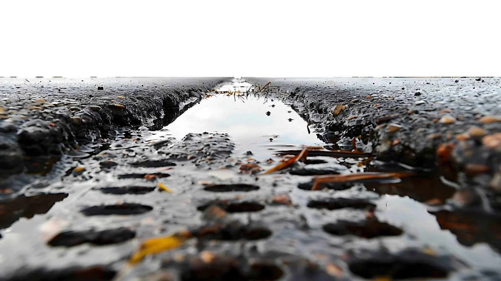 Oil and gasoline puddle on asphalt road — free download from Dotvec
