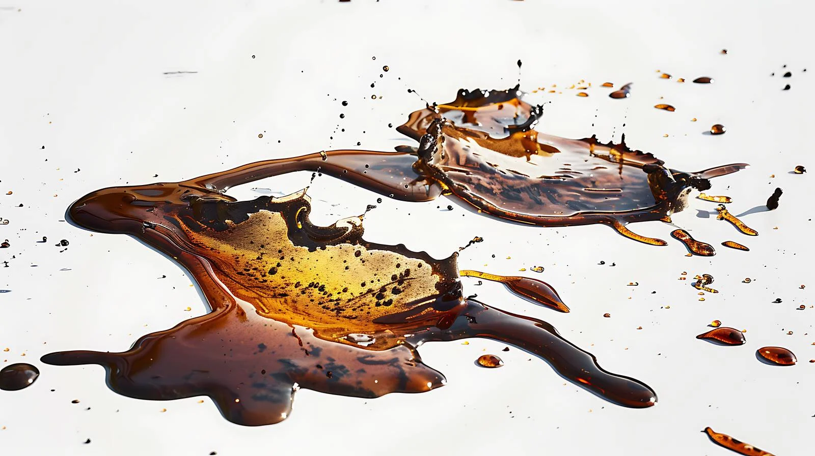 Spilled Gasoline Creating Reflective Puddle Outdoors — free download from Dotvec