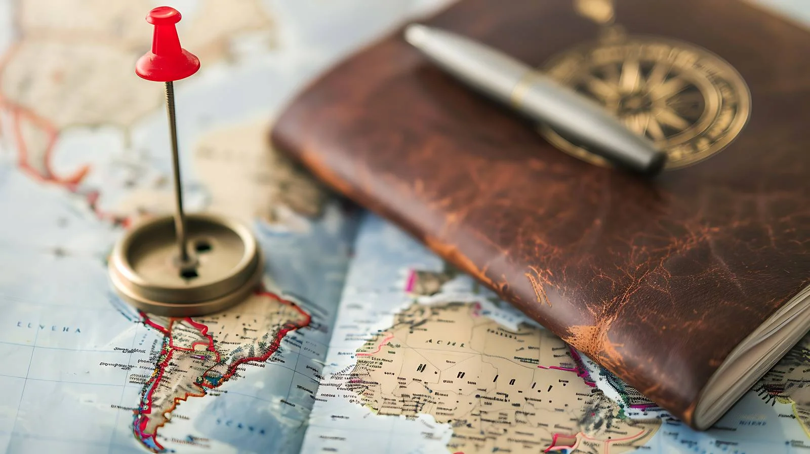 Travel Location Marker and Compass Passport — free download from Dotvec