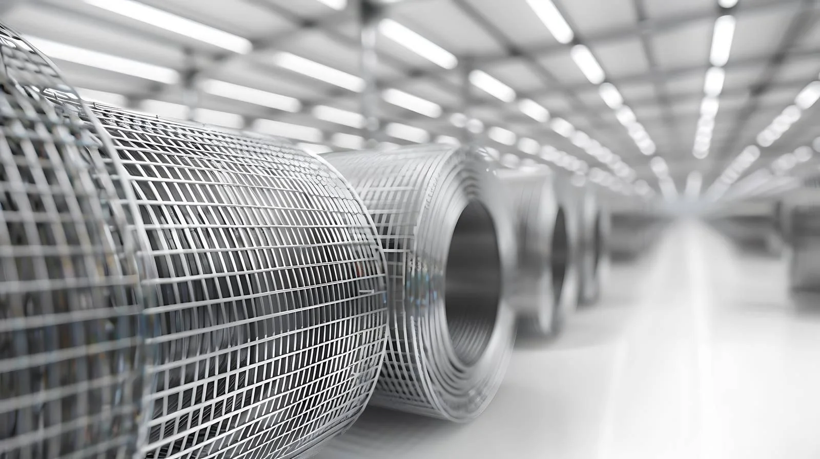 Wire Mesh Rolls Display in Showroom — free download from Dotvec