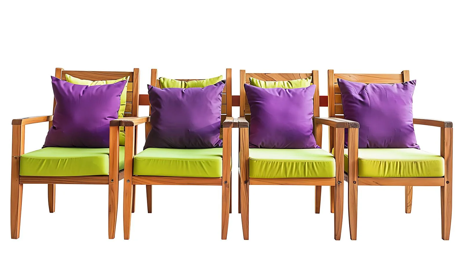 Elegant Wooden Chairs with Purple Cushions — free download from Dotvec