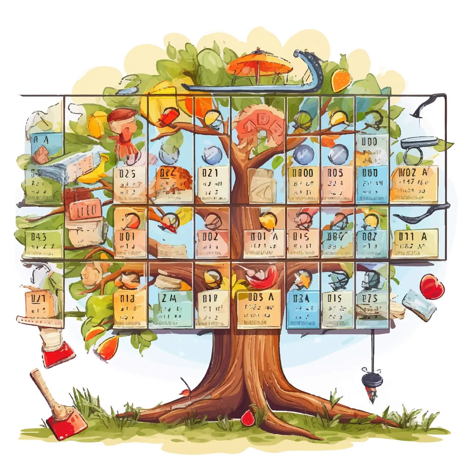 Weekly Lesson Schedule Vector Design – free lesson planning image from Dotvec