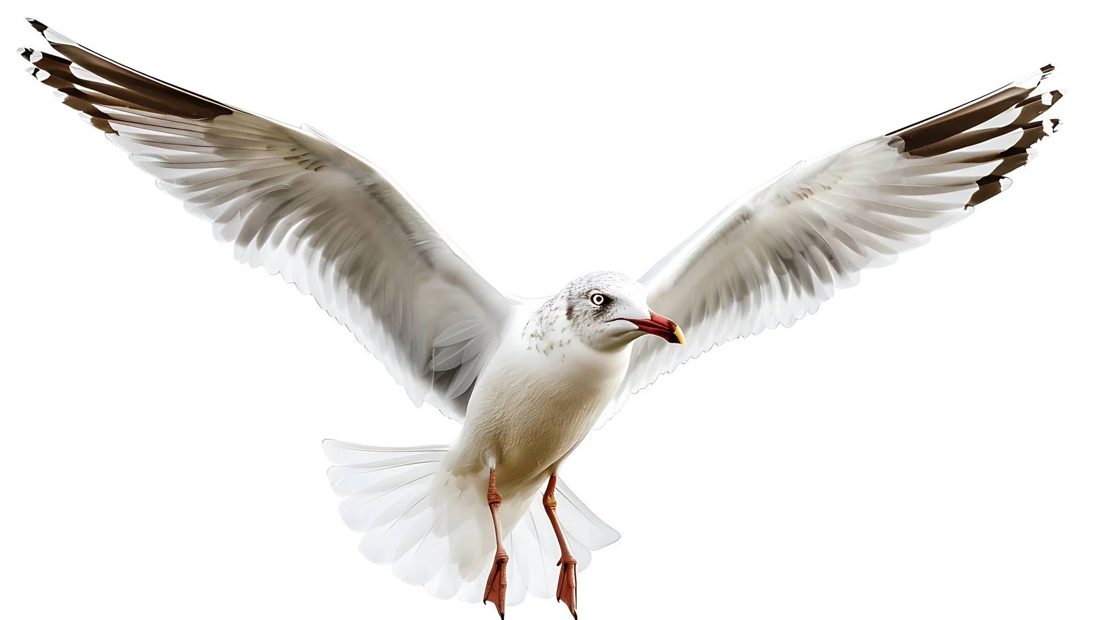 Graceful seagull poised against strong wind — free download from Dotvec