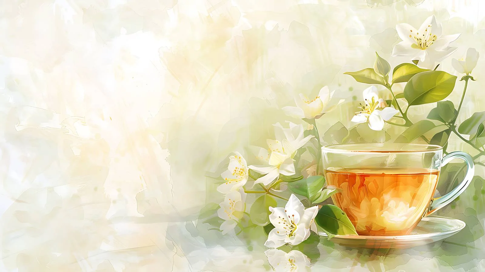 Tranquil depiction of fragrant jasmine bouquet — free download from Dotvec