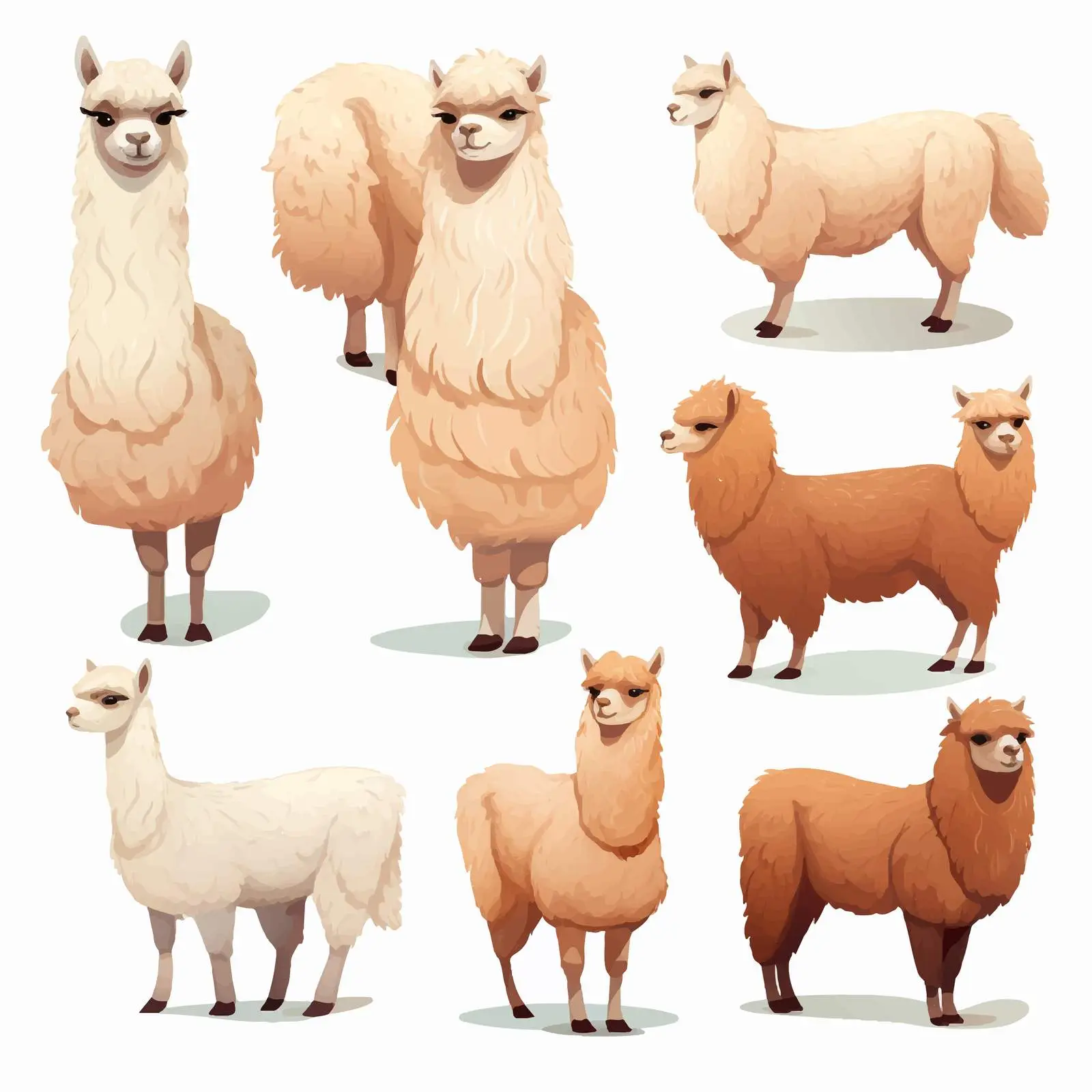 Alpaca Illustration on White Background — free download from Dotvec