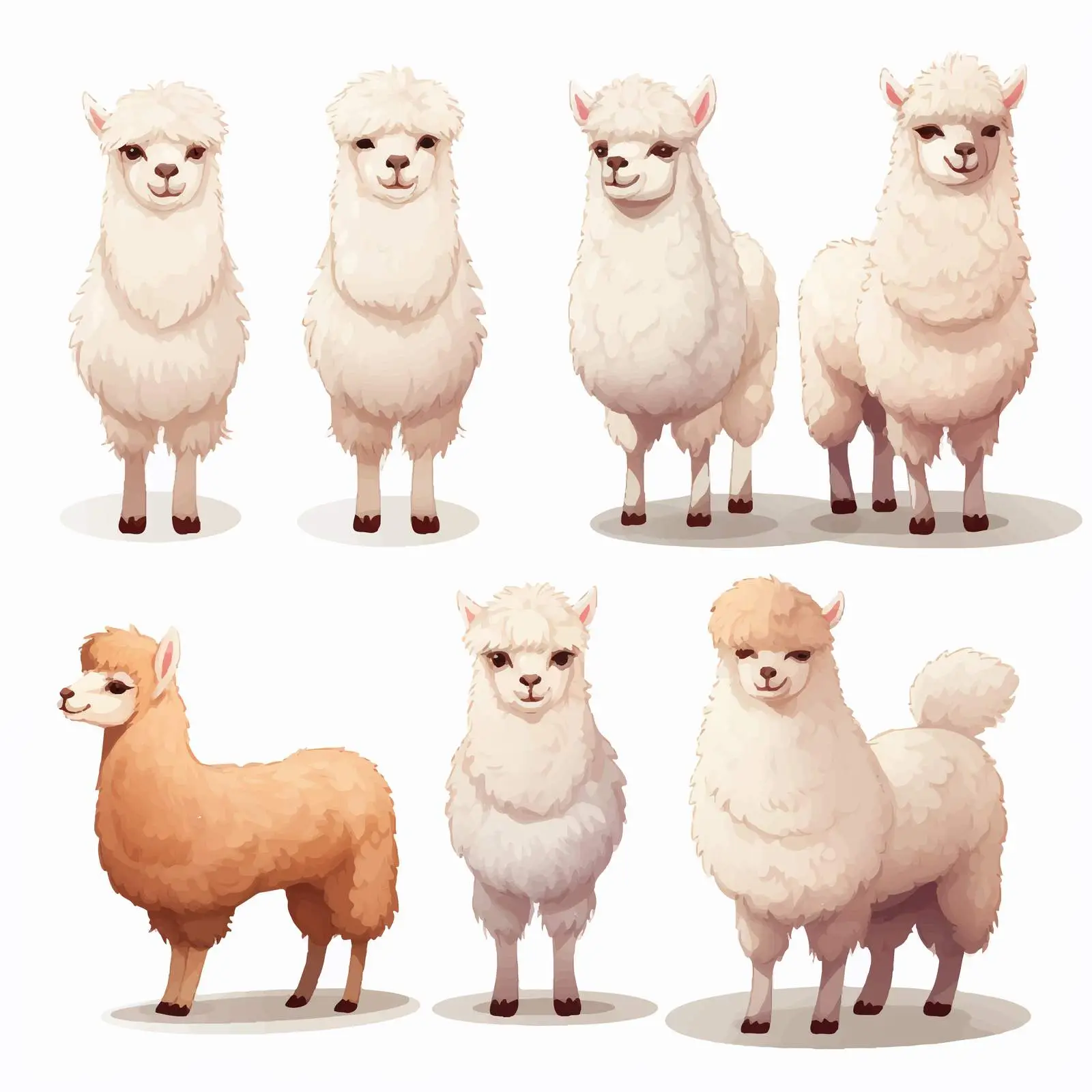 Alpaca Illustration on White Background — free download from Dotvec