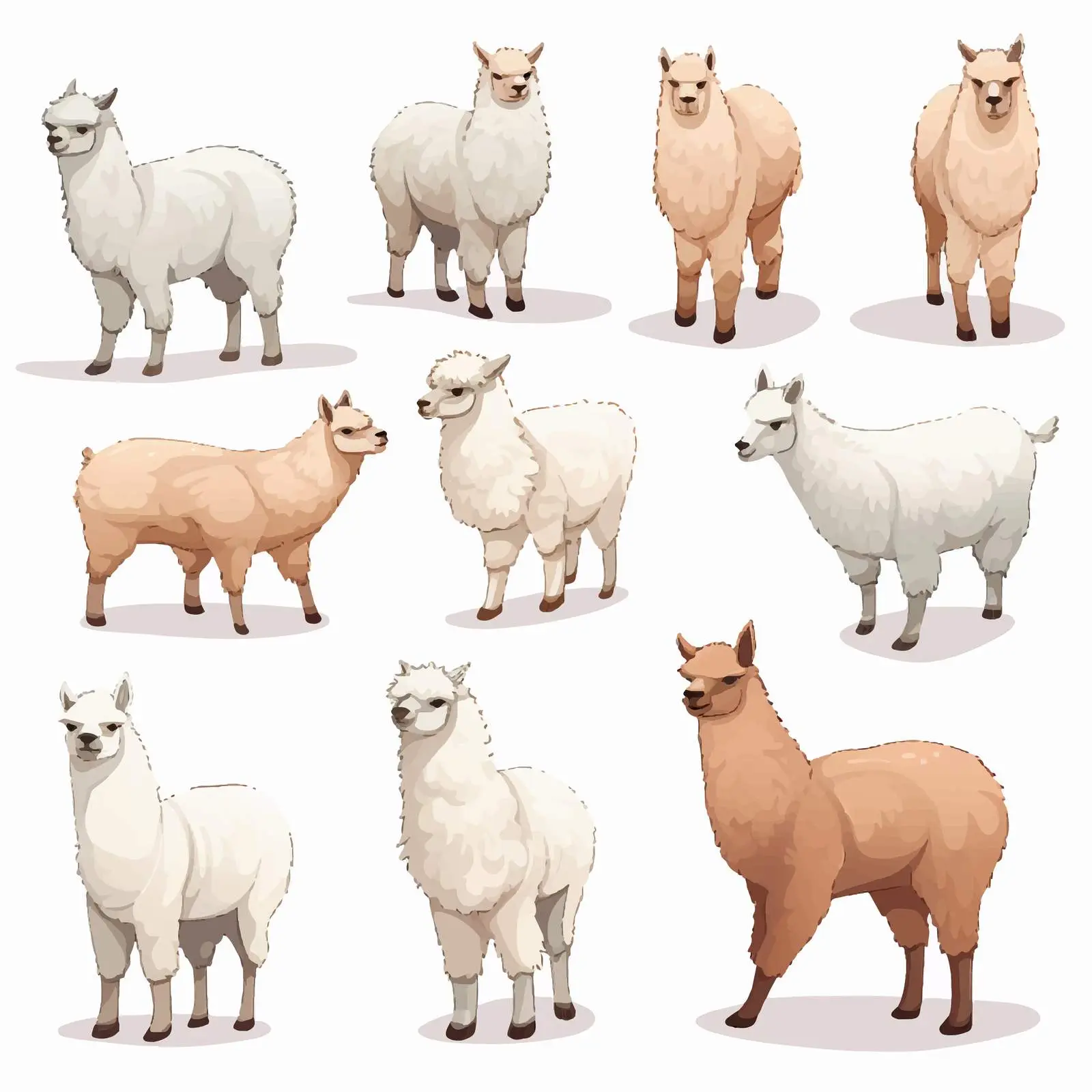 Alpaca Illustration on White Background Vector — free download from Dotvec