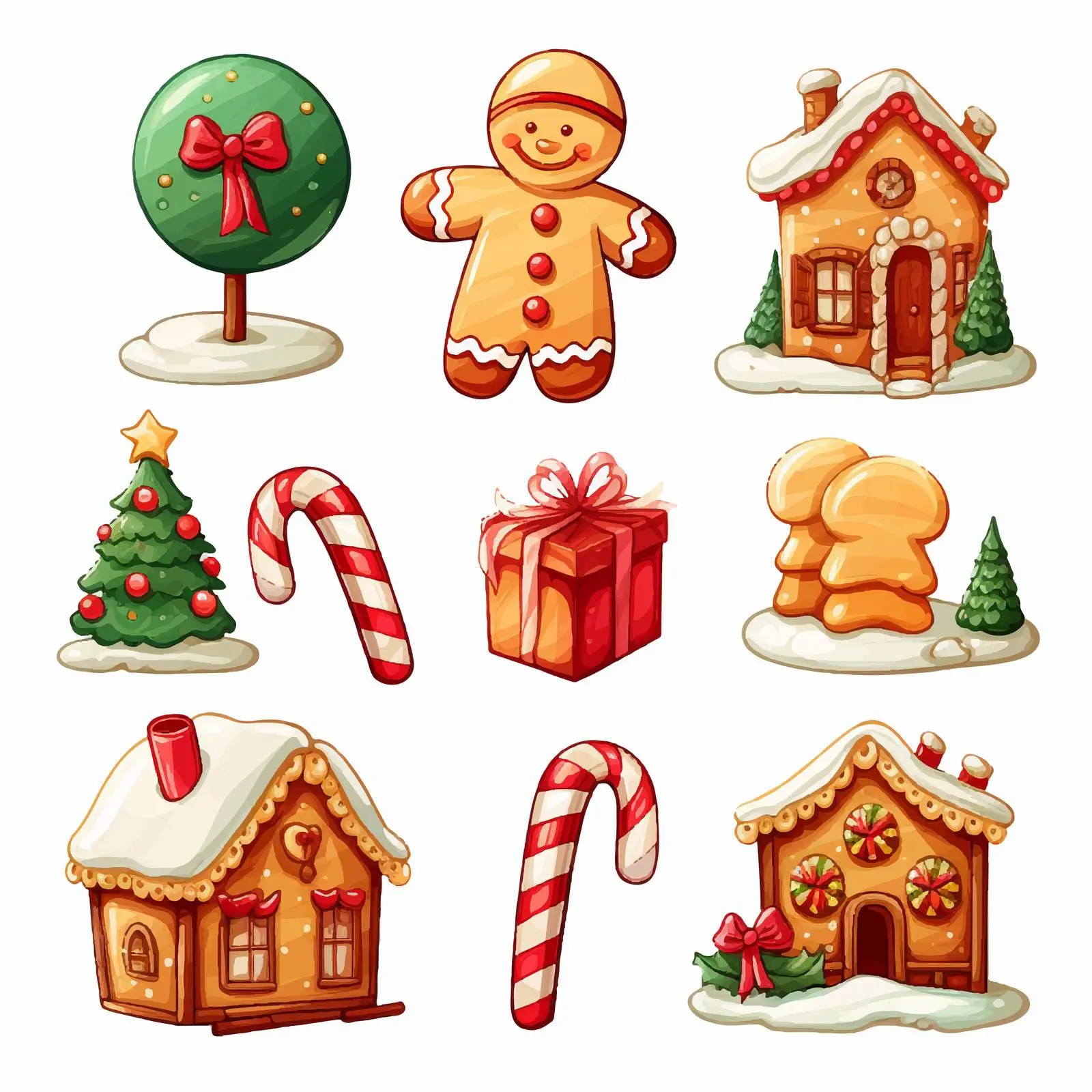 Christmas Elements Vector Illustrations Collection — free download from Dotvec