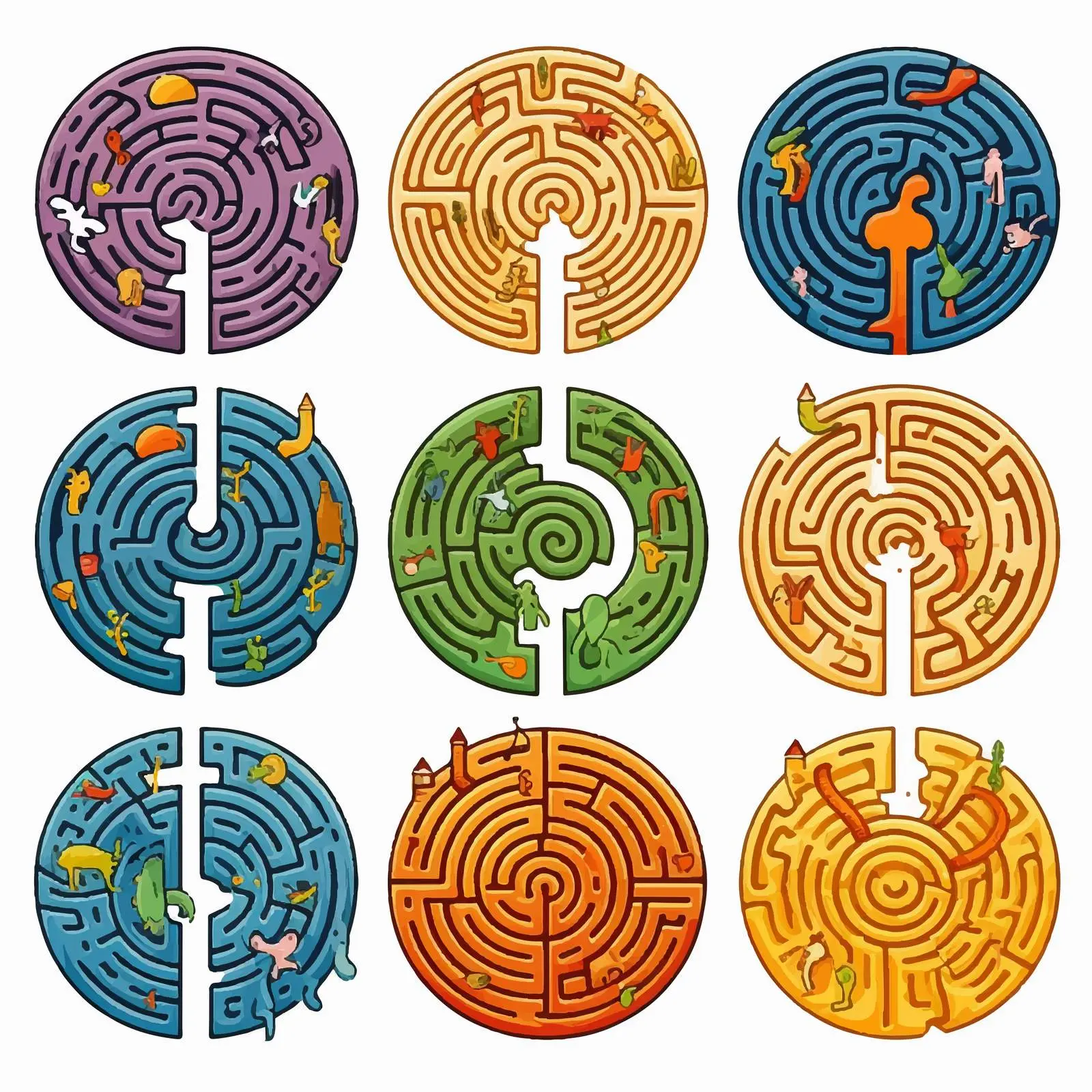 Fun Mazes for Kids and Children – free childhood fun image from Dotvec