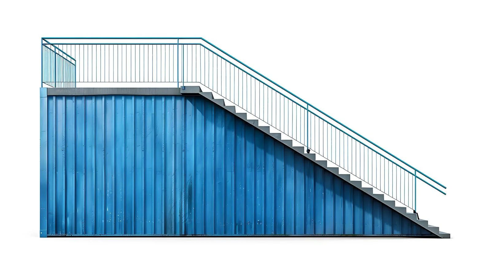 Staircase Against Blue Wall — free download from Dotvec