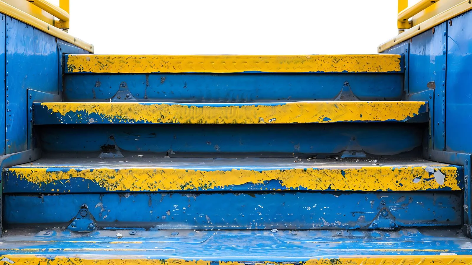 Vibrant Staircase with Yellow and Blue Ascending — free download from Dotvec