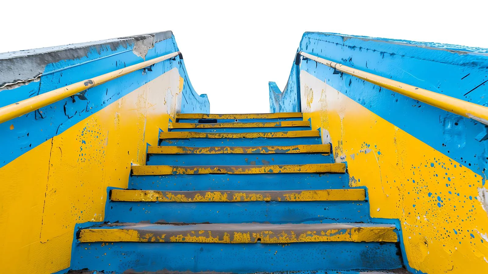 Vivid Yellow and Blue Ascending Staircase — free download from Dotvec