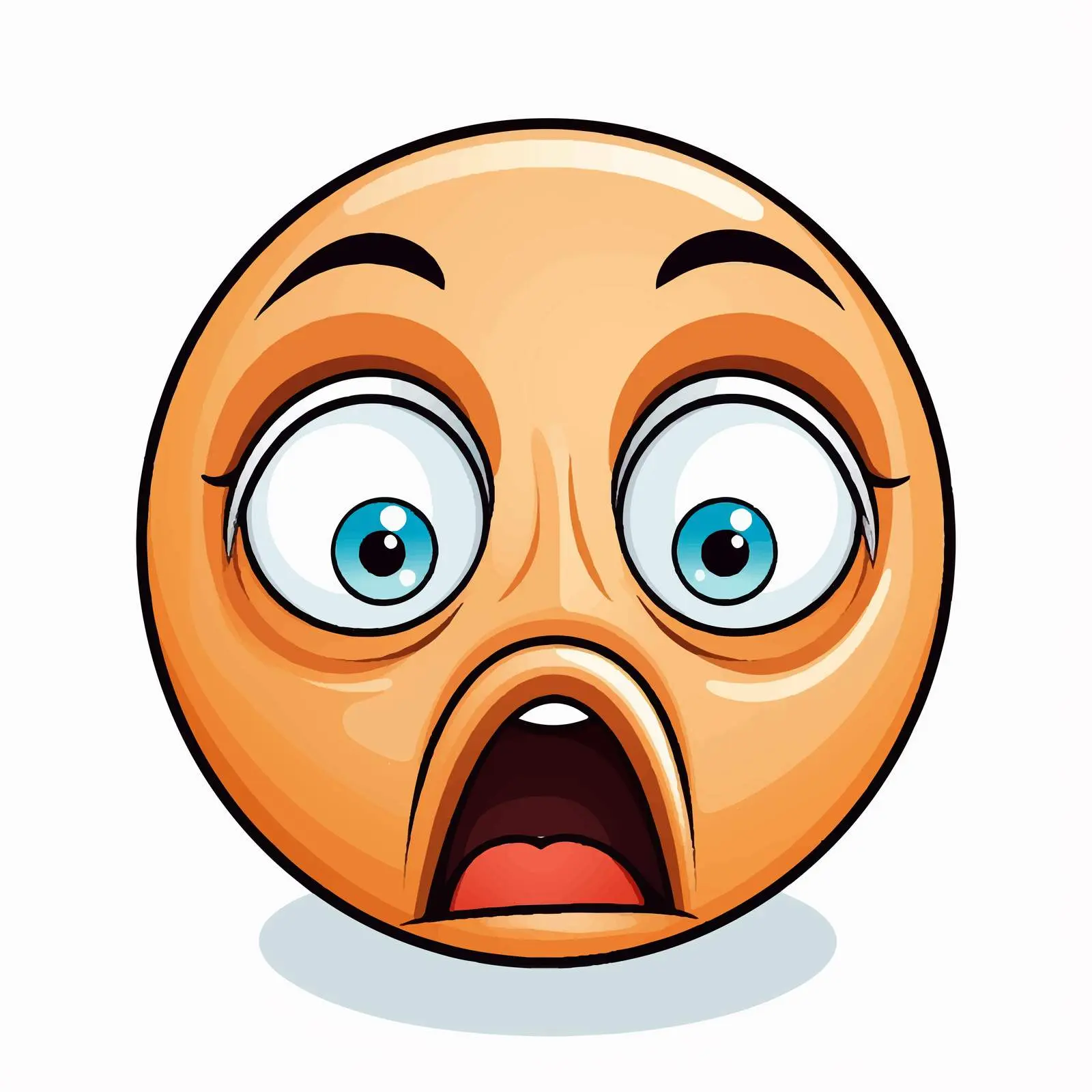 Shocked and Surprised Cartoon Face Vector — free download from Dotvec