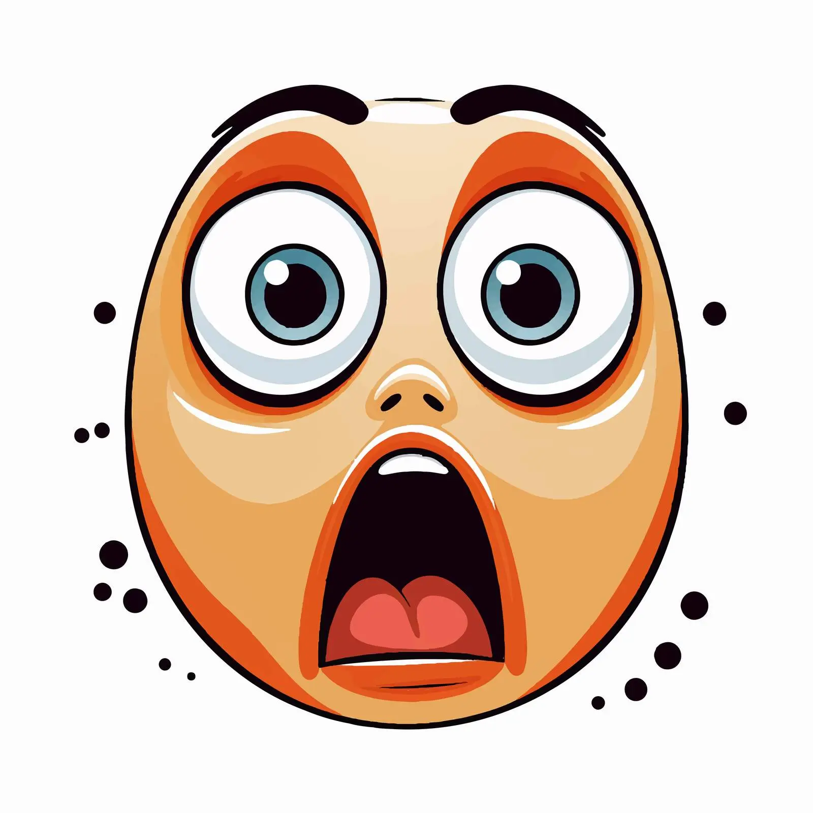 Shocked and Surprised Cartoon Face Vector Art — free download from Dotvec