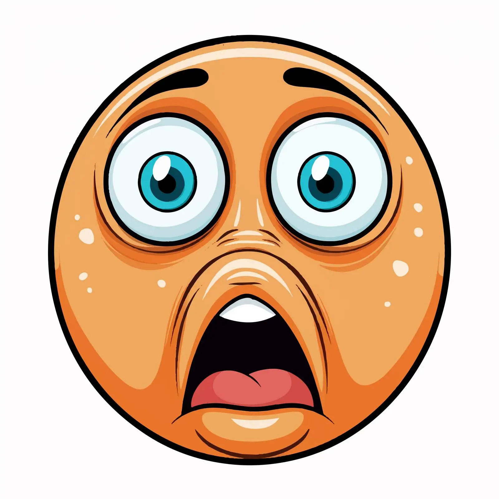 Surprised Cartoon Face Vector Illustration — free download from Dotvec