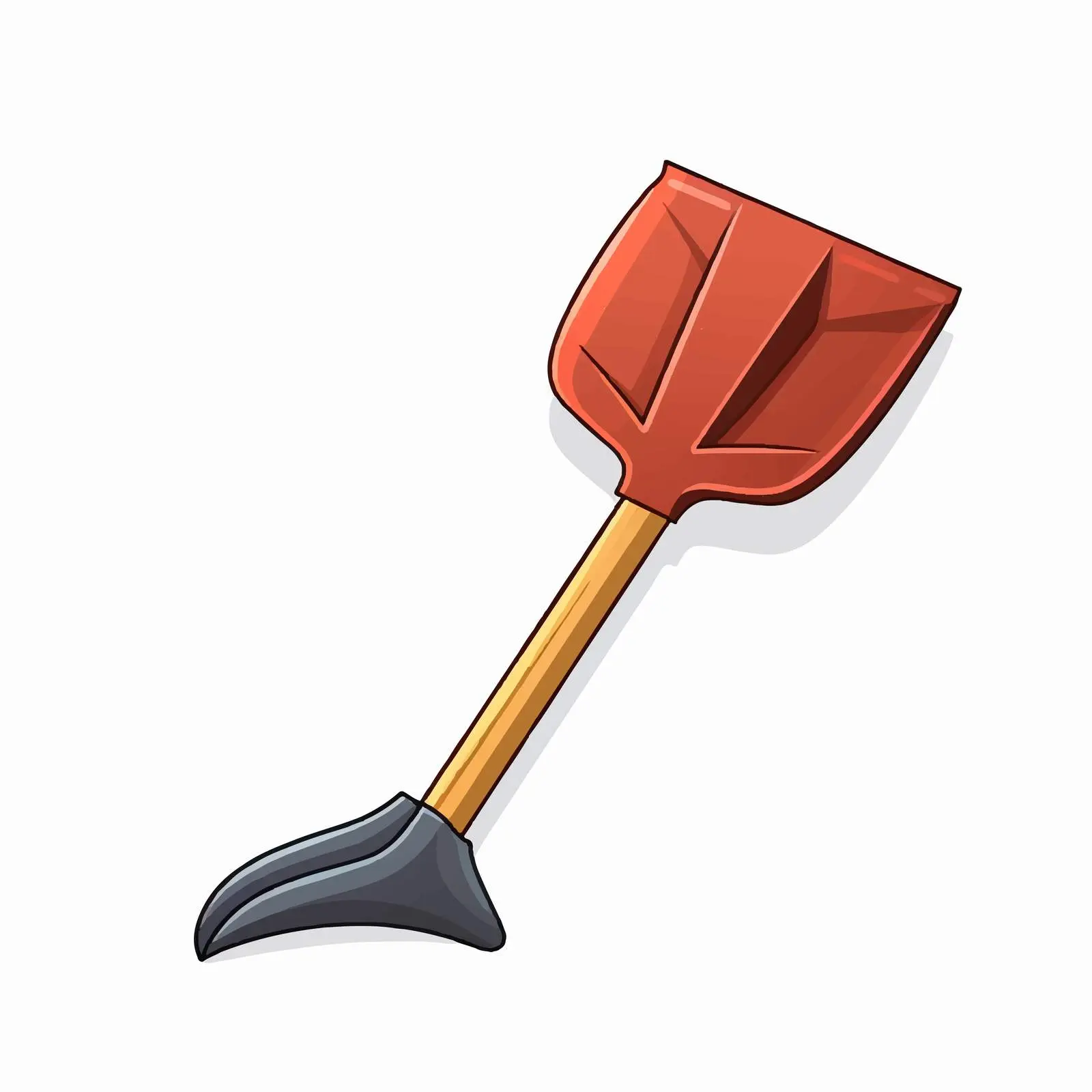 Cartoon Vector Illustration of a Shovel — free download from Dotvec