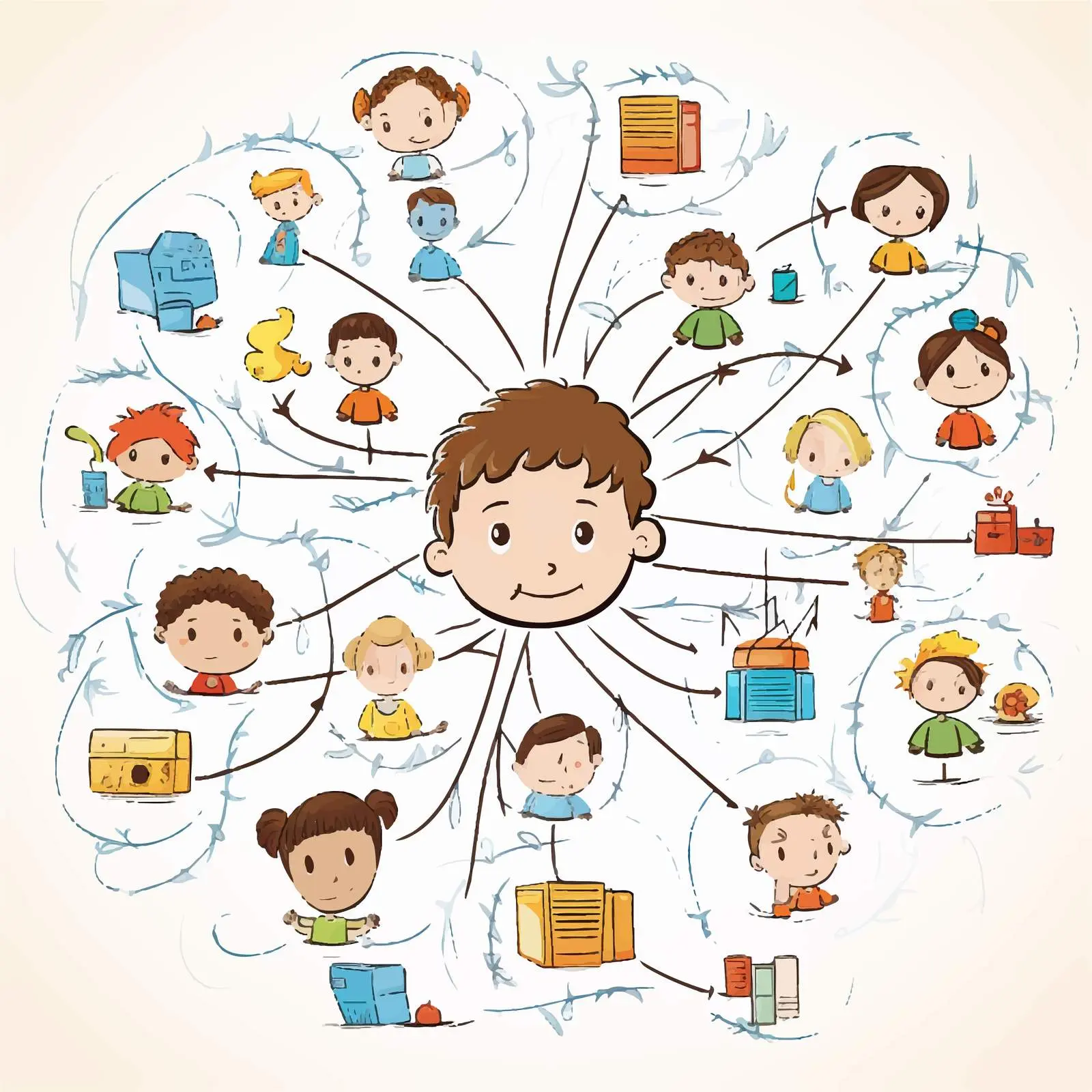 Child-Friendly Mind Map Concept Vector Design — free download from Dotvec