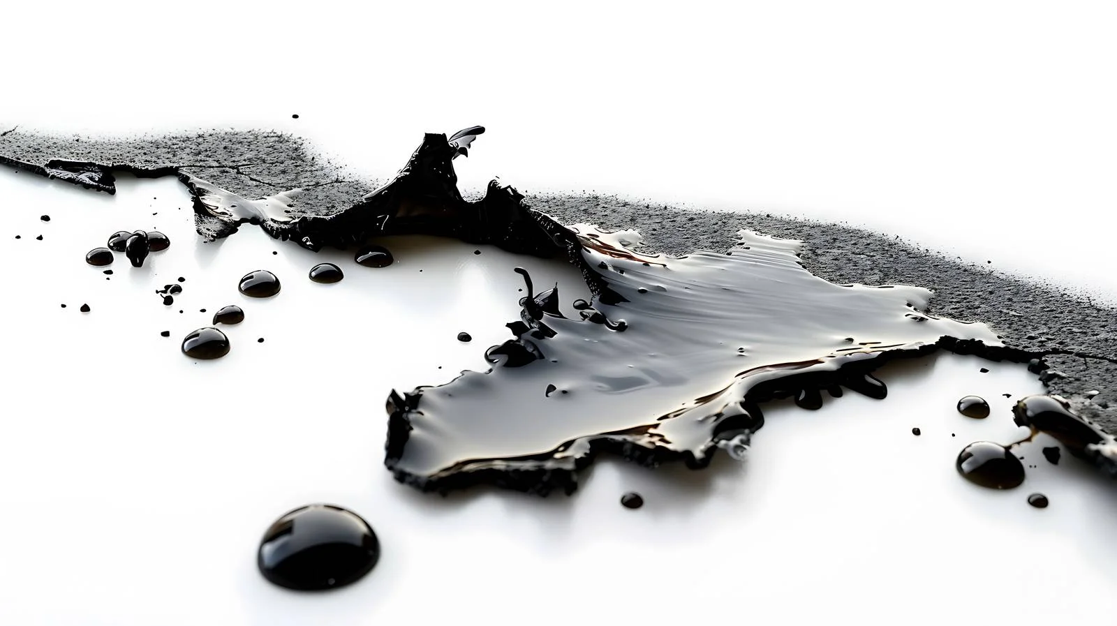 Isolated fuel leak on asphalt surface — free download from Dotvec