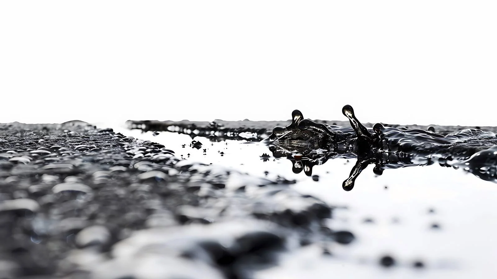 Spilled fuel on asphalt, isolated view — free download from Dotvec