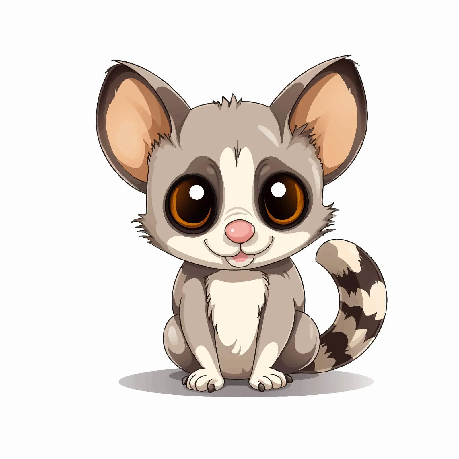 Cartoon Vector of a Furry Sugar Glider — free download from Dotvec