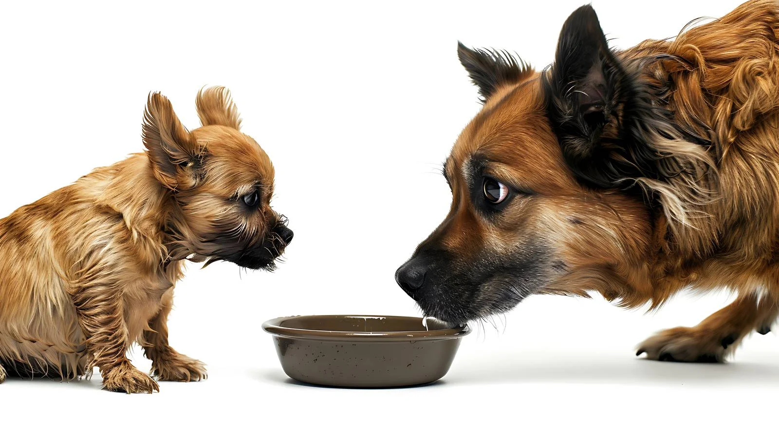 Dog drinking from large dish — free download from Dotvec