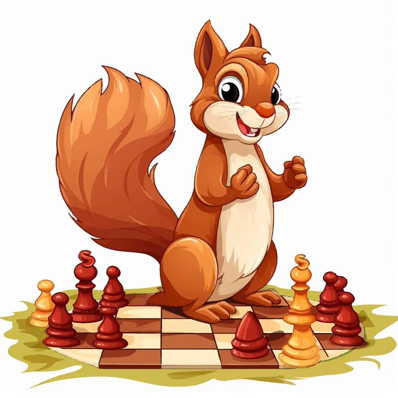 Squirrel Board Games Vector Illustration — free download from Dotvec