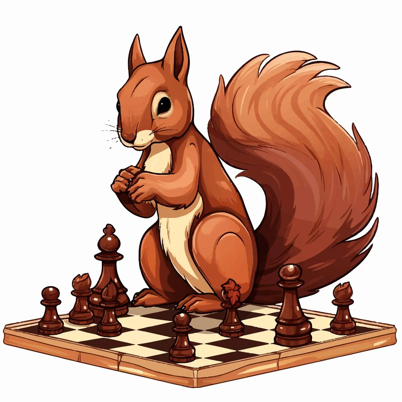 Squirrel Board Games Vector Illustration Template – free board game image from Dotvec
