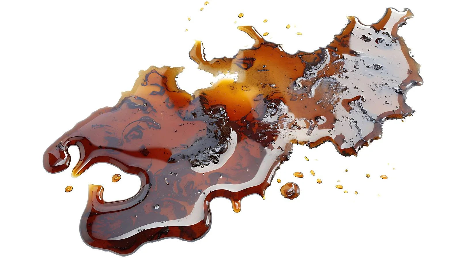 Petrol stain in puddle on ground — free download from Dotvec