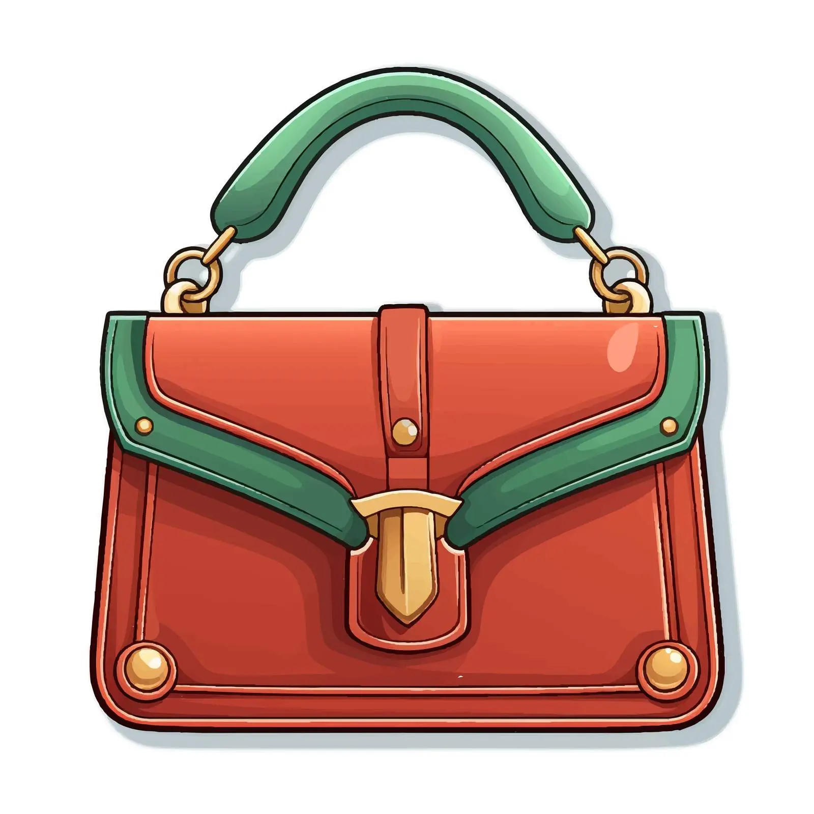 Vintage Women Shoulder Bag Sticker Template — free download from Dotvec