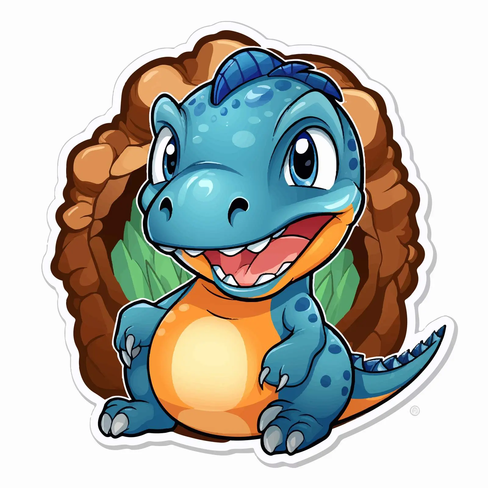 Baby Dinosaur Hatching Sticker Template — free download from Dotvec