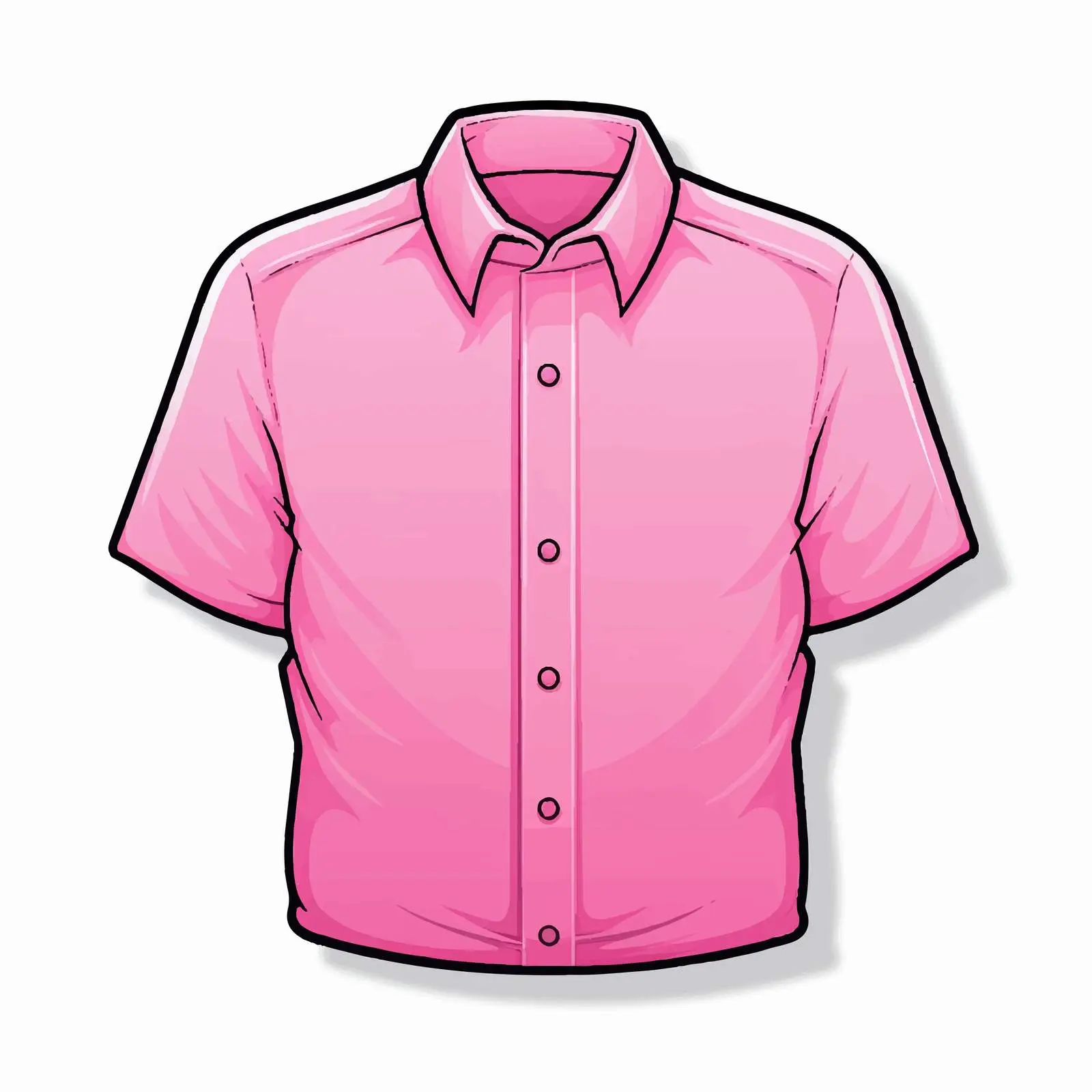 Pink Shirt Sticker Template Illustration — free download from Dotvec