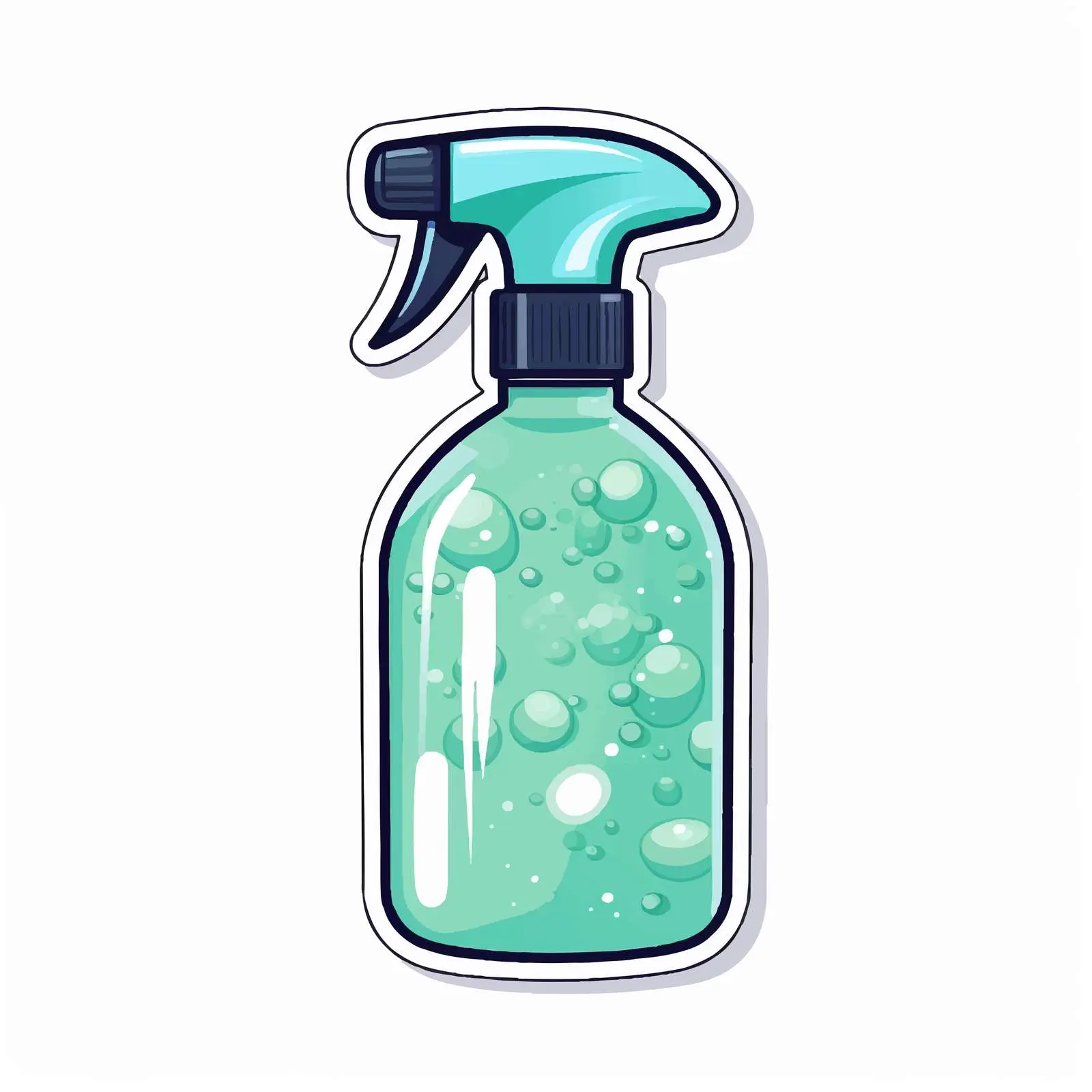 Sticker Template with Hand Spray Sanitizer — free download from Dotvec