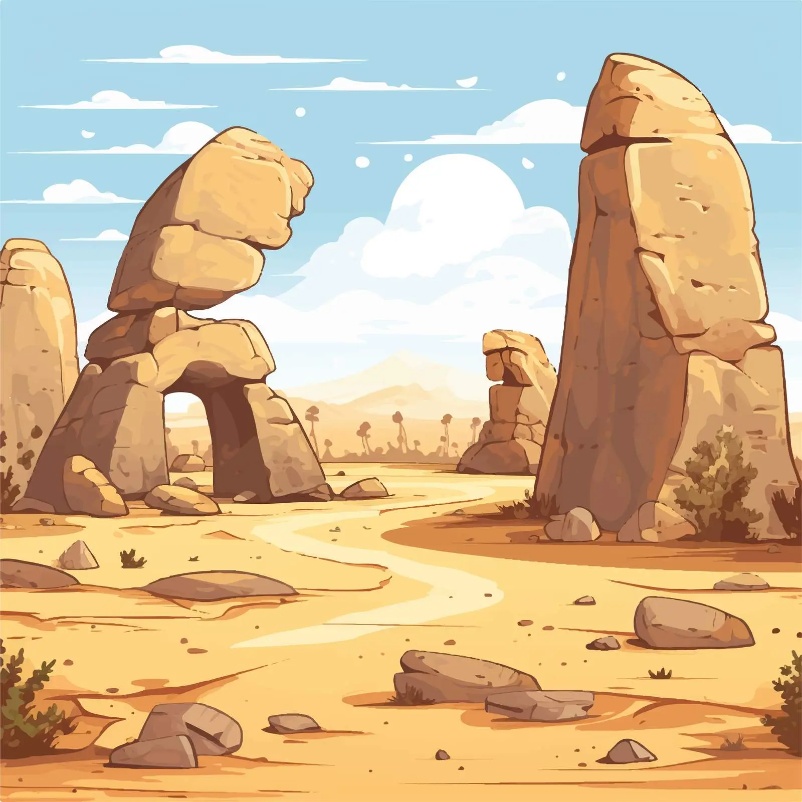 Stone Age Background Illustration Vector Art — free download from Dotvec