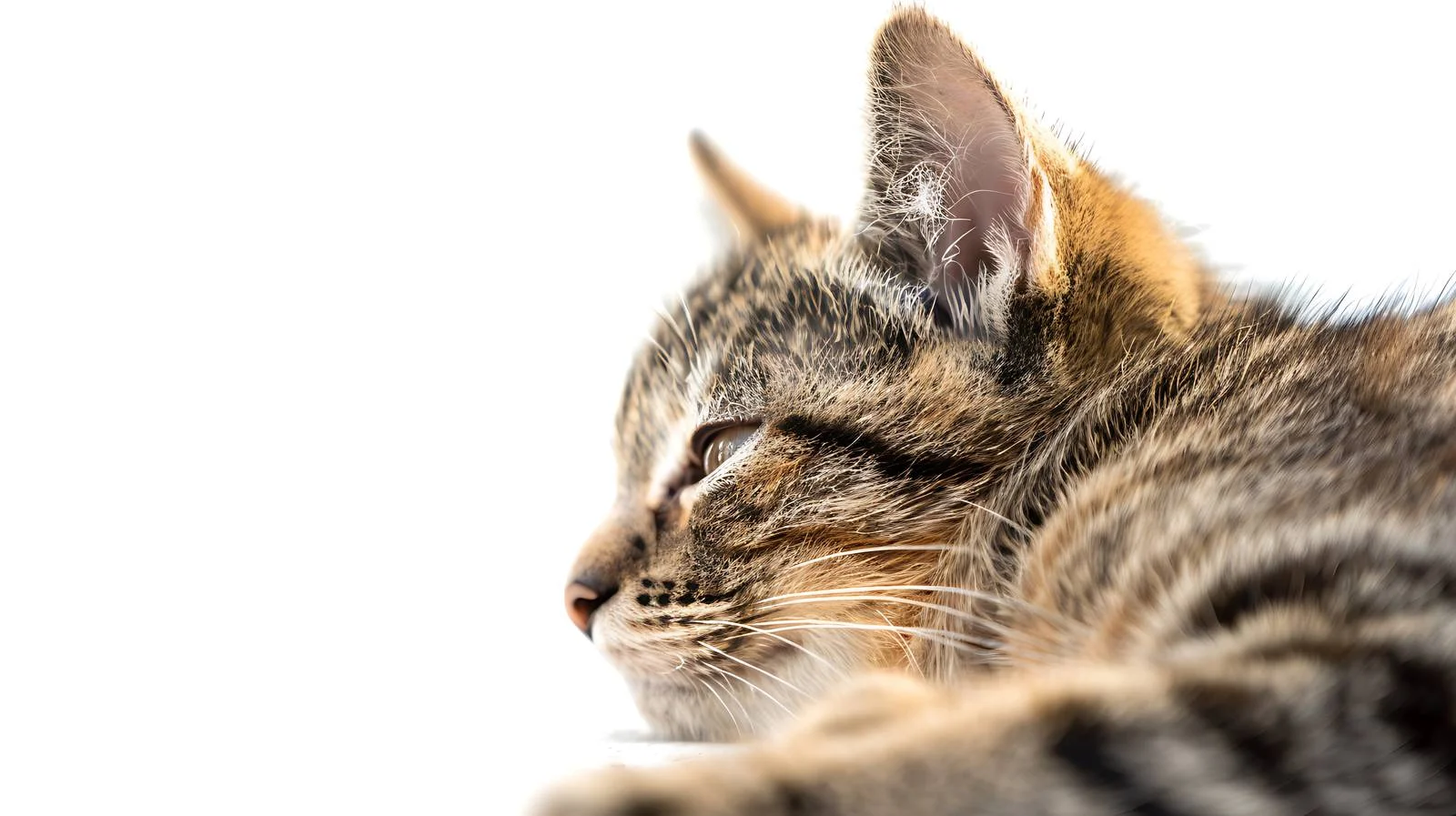 Sunlit Stray Cat Enjoying Spring Isolation — free download from Dotvec