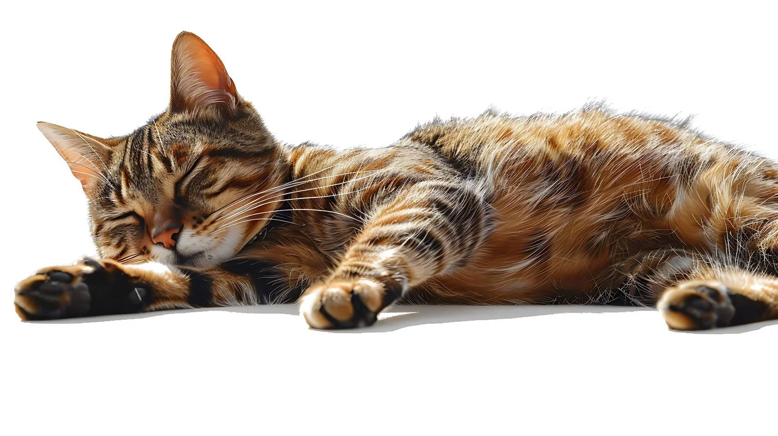 Solitary Cat Enjoying Spring Sunlight Outdoors — free download from Dotvec