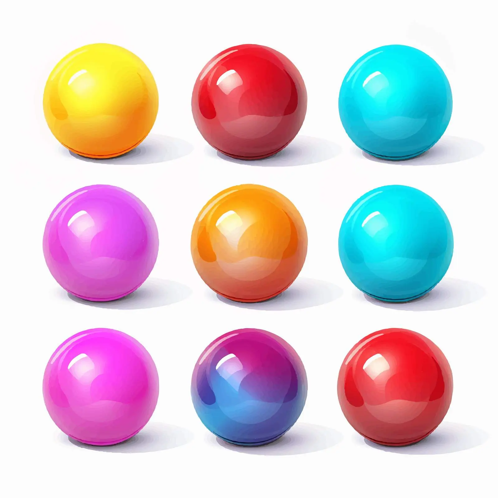 Colorful Cartoon Balls in Studio Setting – free fun visuals image from Dotvec