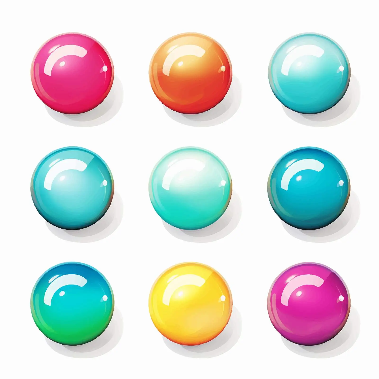 Colorful Cartoon Balls in Studio Setting — free download from Dotvec