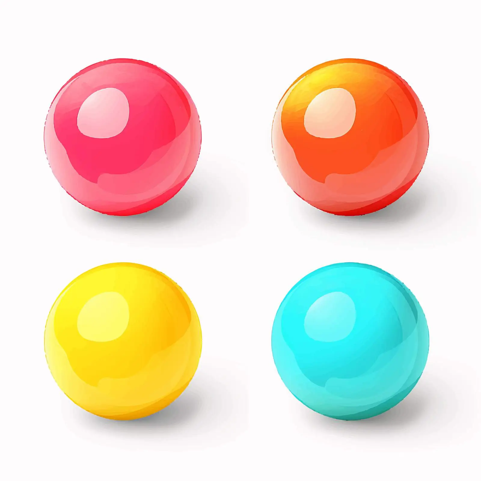 Colorful Cartoon Balls Vector Illustration — free download from Dotvec