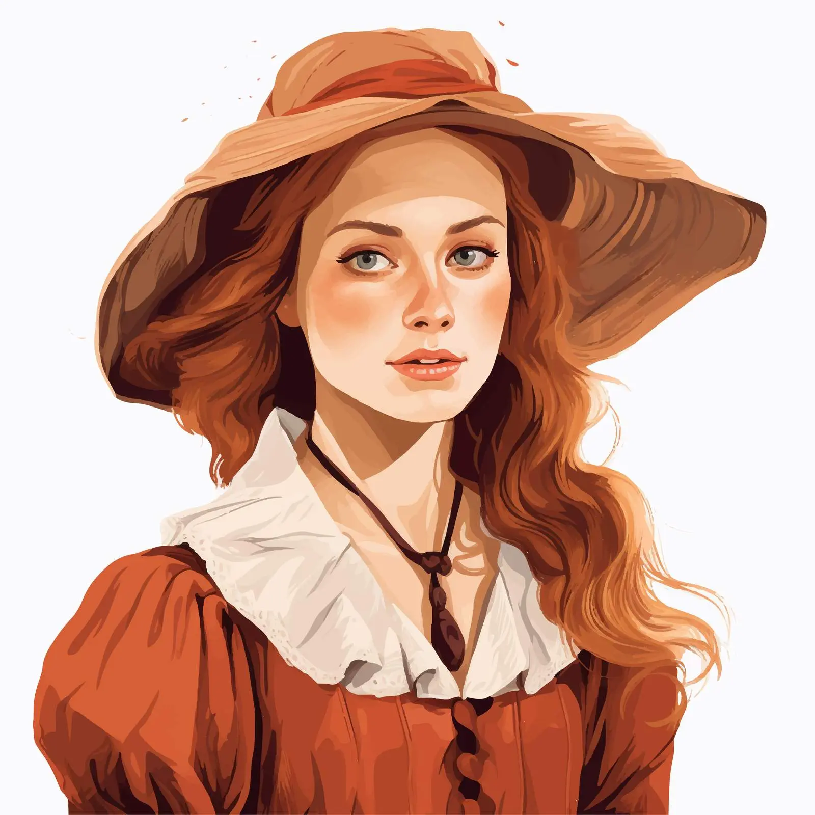 European Cartoon Woman Vector Illustration — free download from Dotvec