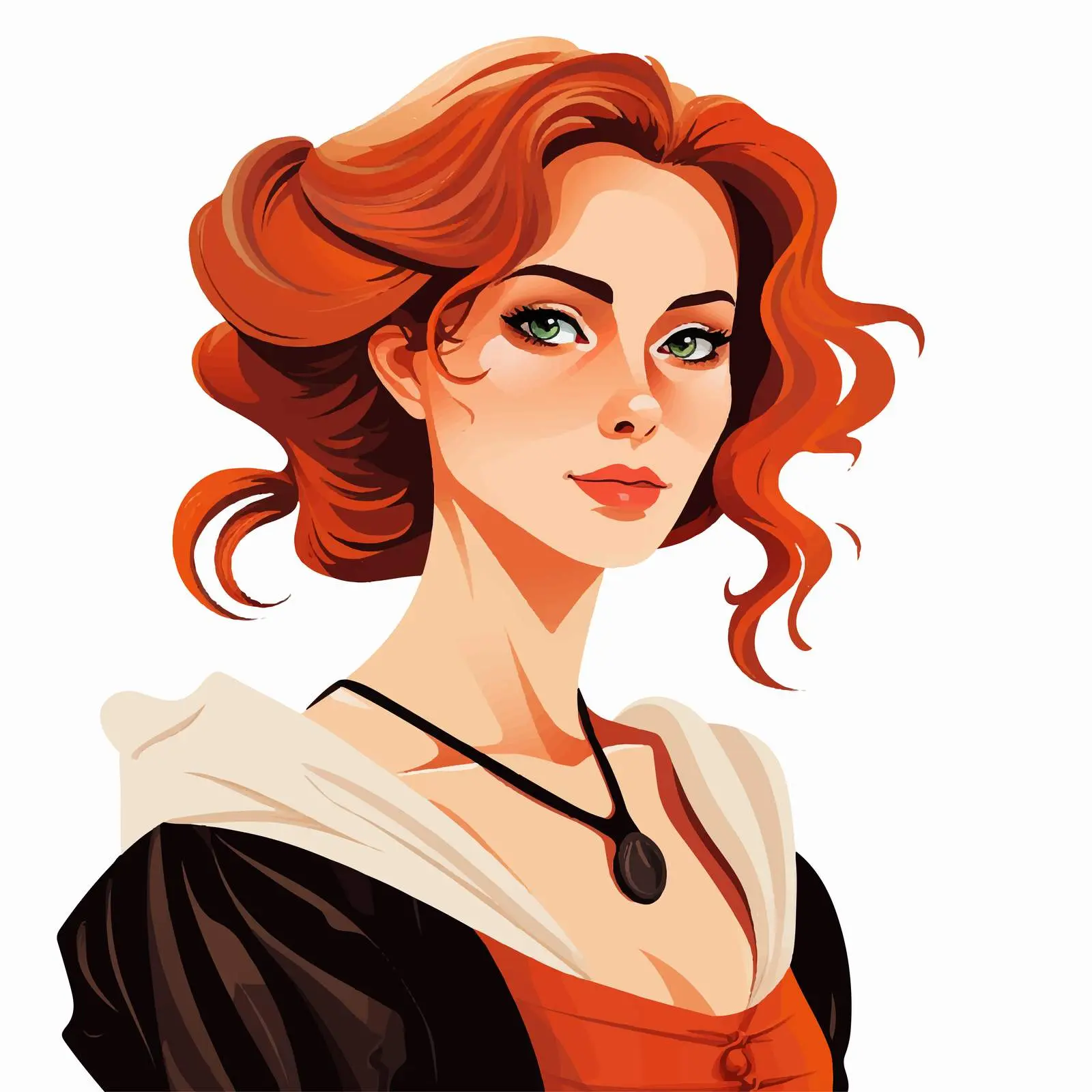 Stylish Cartoon Vector of a European Woman — free download from Dotvec