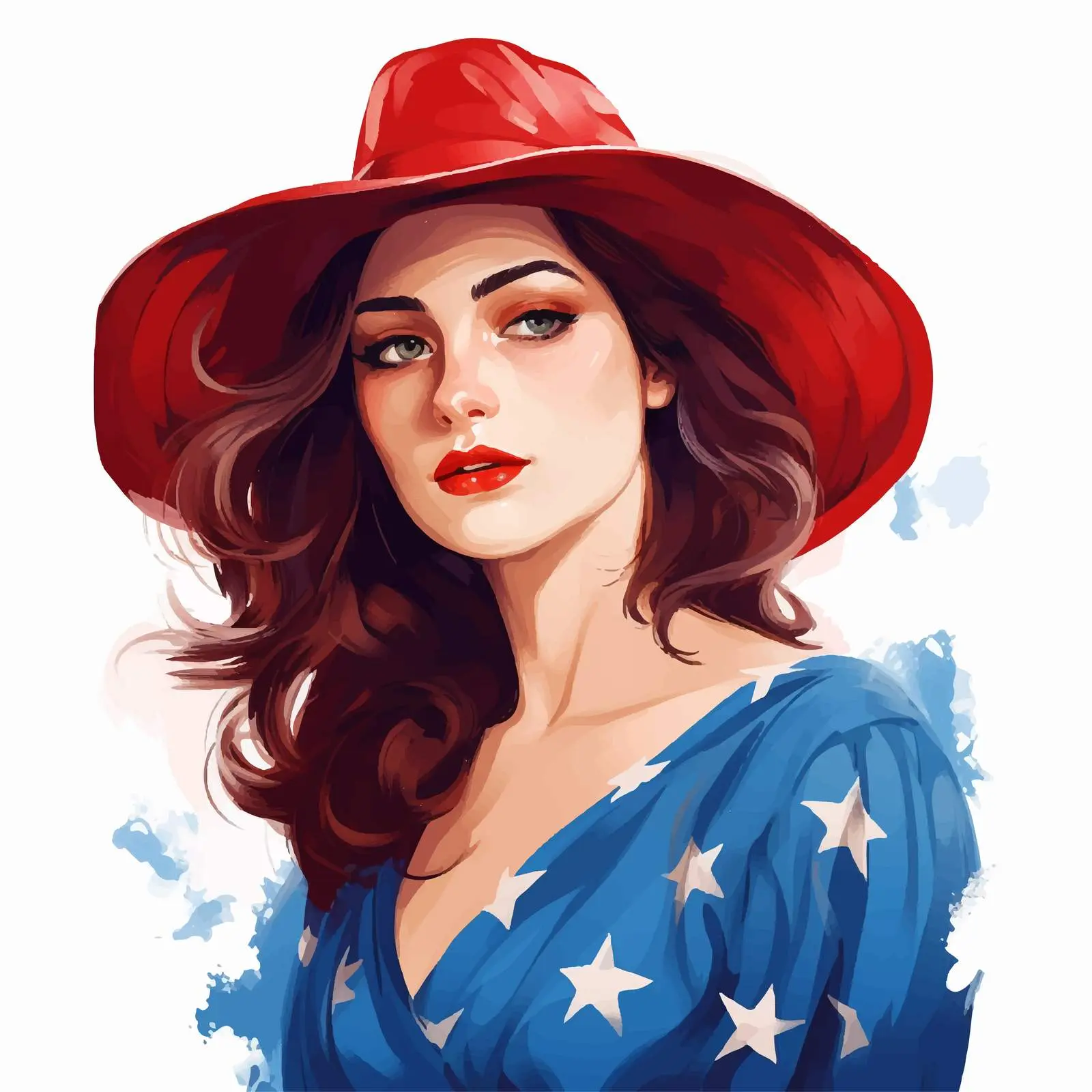 European Woman Cartoon Vector Illustration – free female cartoon image from Dotvec