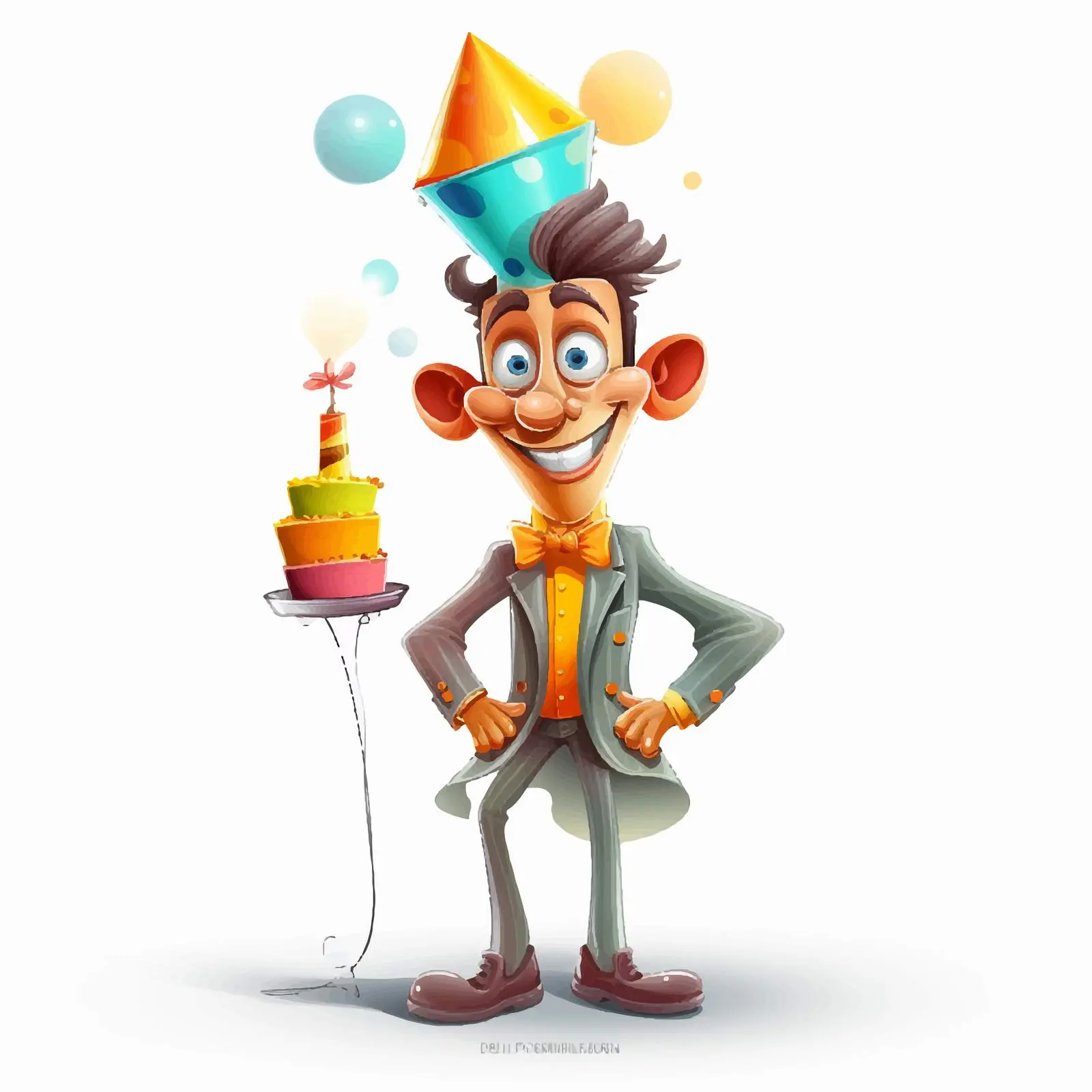 Stylish Cartoon Character Party Vector Design — free download from Dotvec