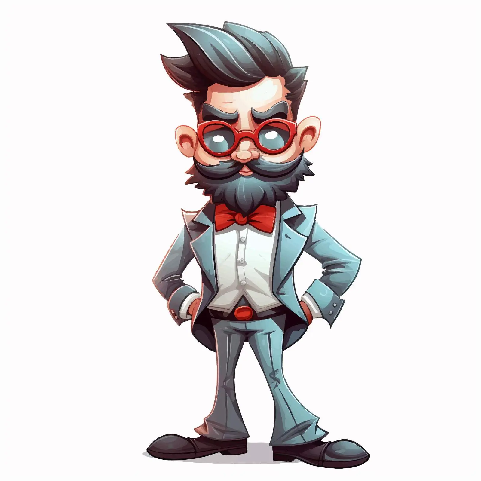 Stylish Cartoon Character Party Vector Illustration — free download from Dotvec