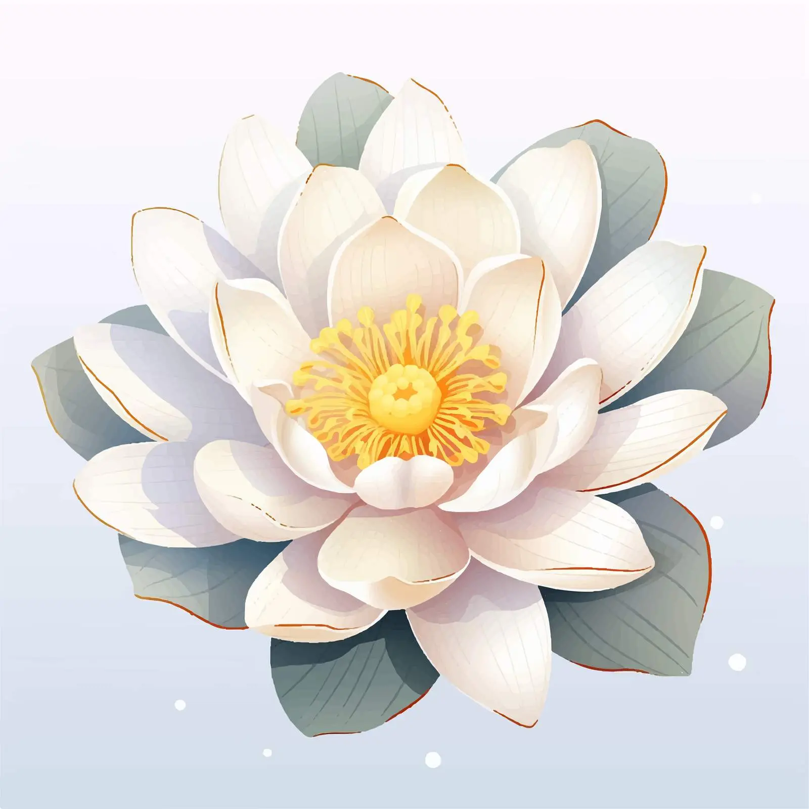Stylized Vector Graphic of White Lotus Flower — free download from Dotvec