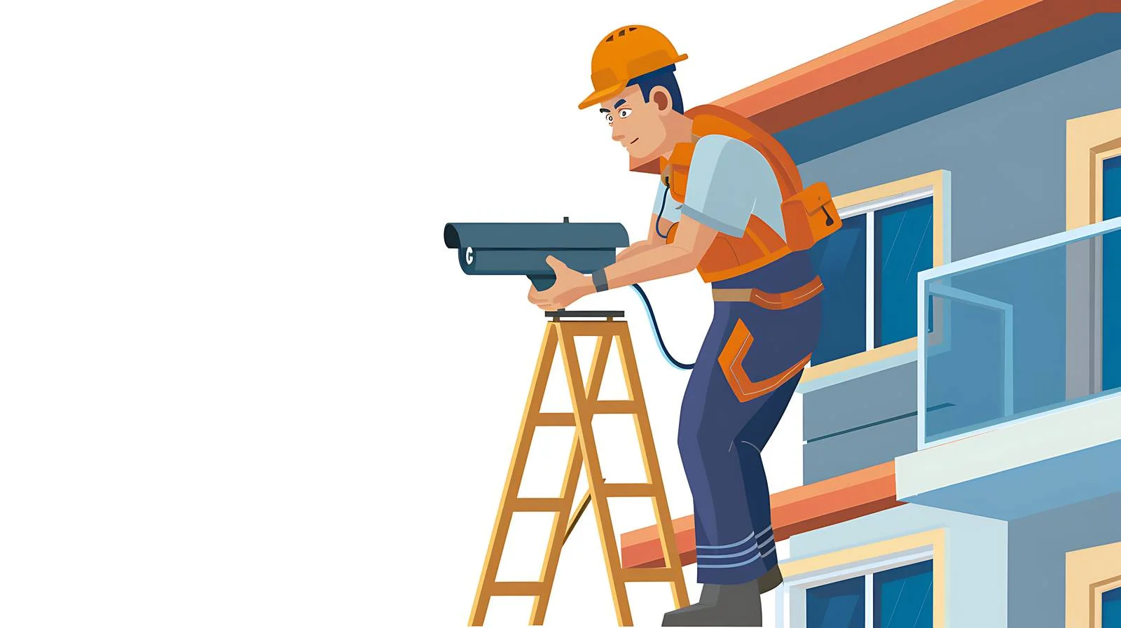 Professional CCTV Camera Installation on Building — free download from Dotvec