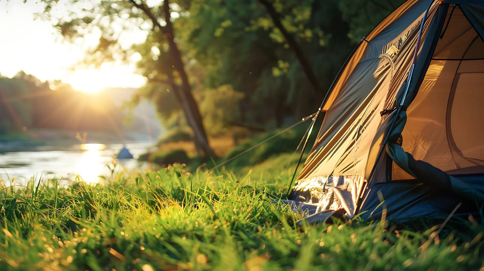 Riverside Camping Scene — free download from Dotvec